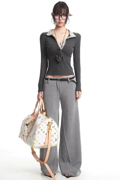 Retro Light Gray Sweatpants