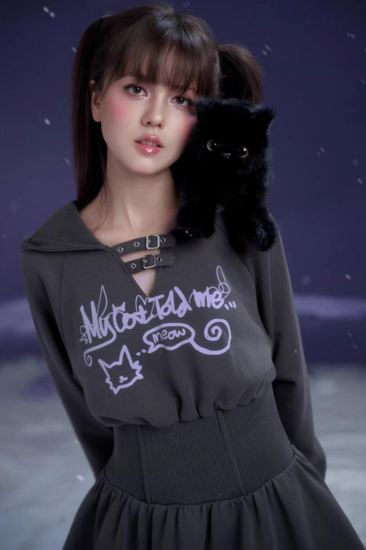 Gray Hooded Sweatshirt Dress