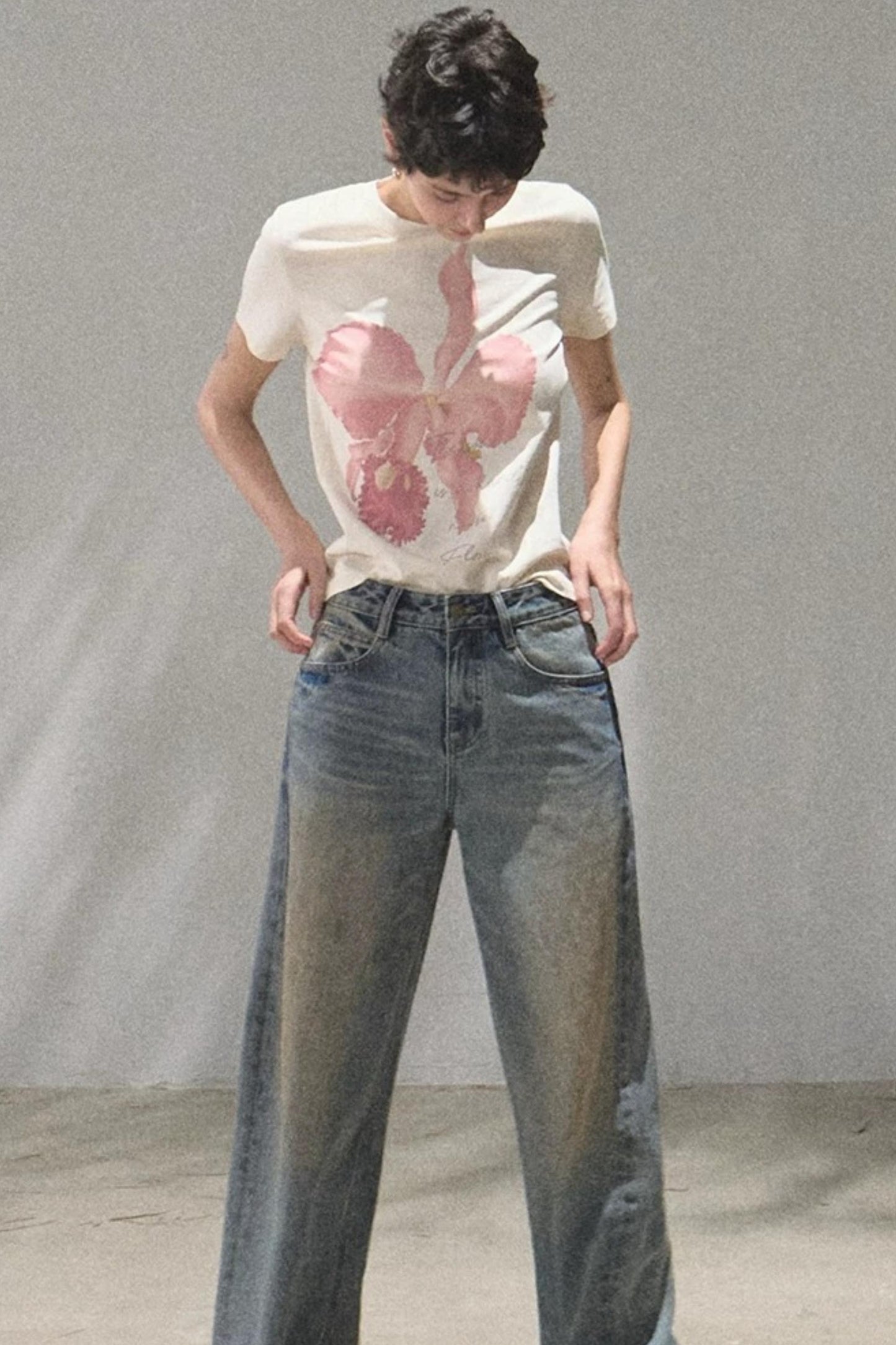 Vintage Hand-Painted Jeans Set
