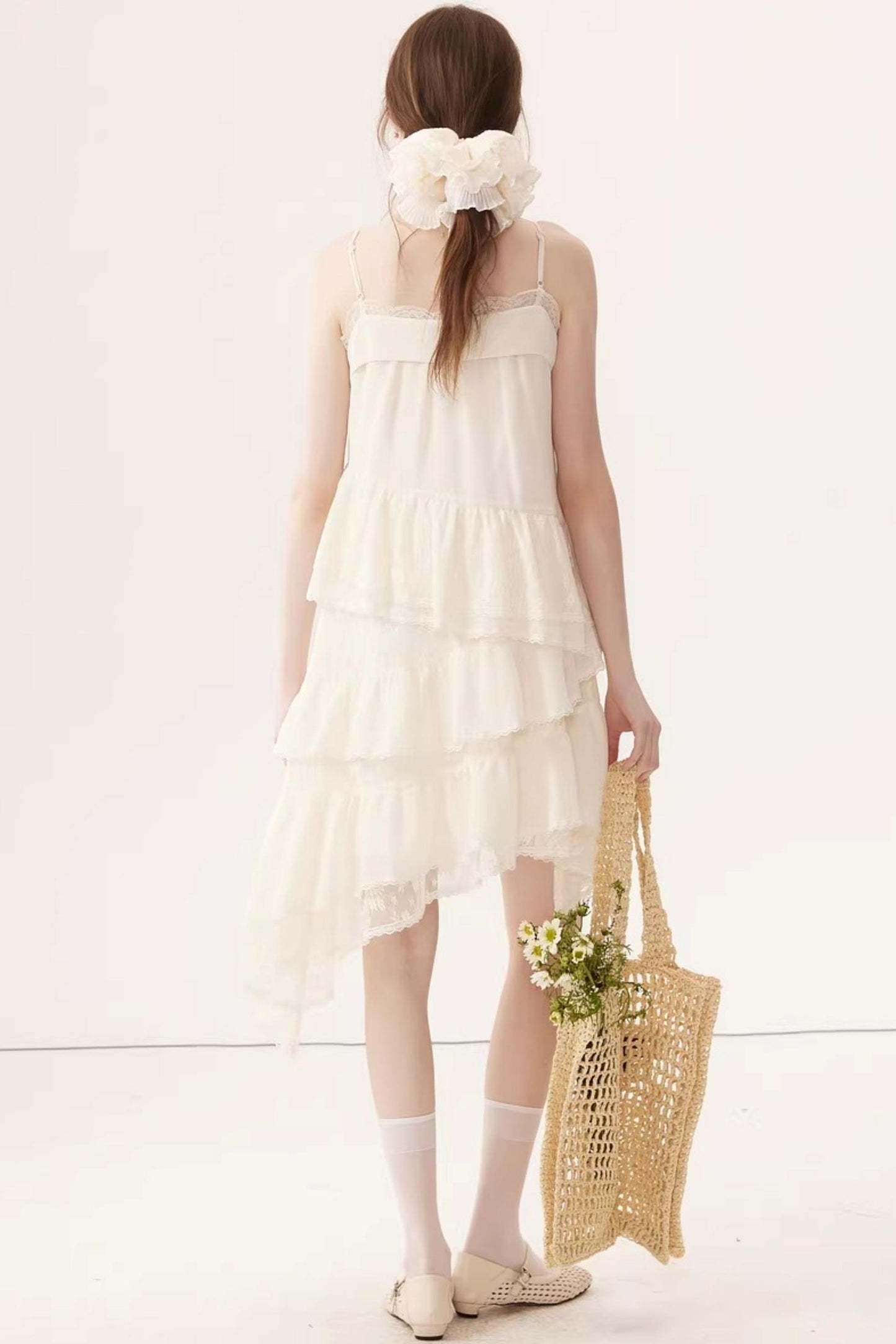 Sheer Irregular A-Line Dress