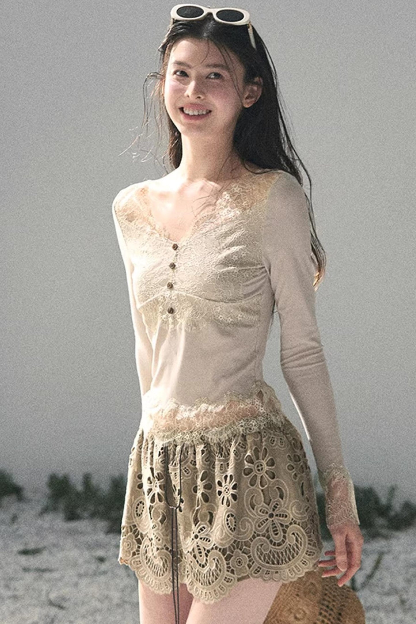 Wind Trace Lace Top