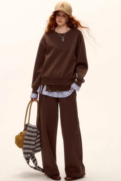 Plaid Patchwork Sweater Set-Up