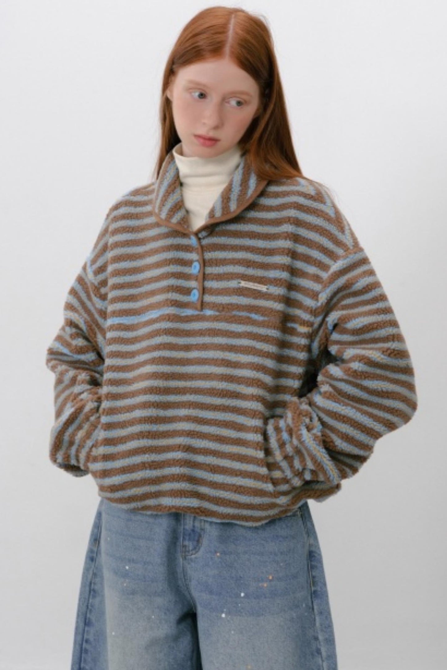 Striped Lambswool Sweater Top