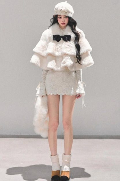 French Winter Cape Coat