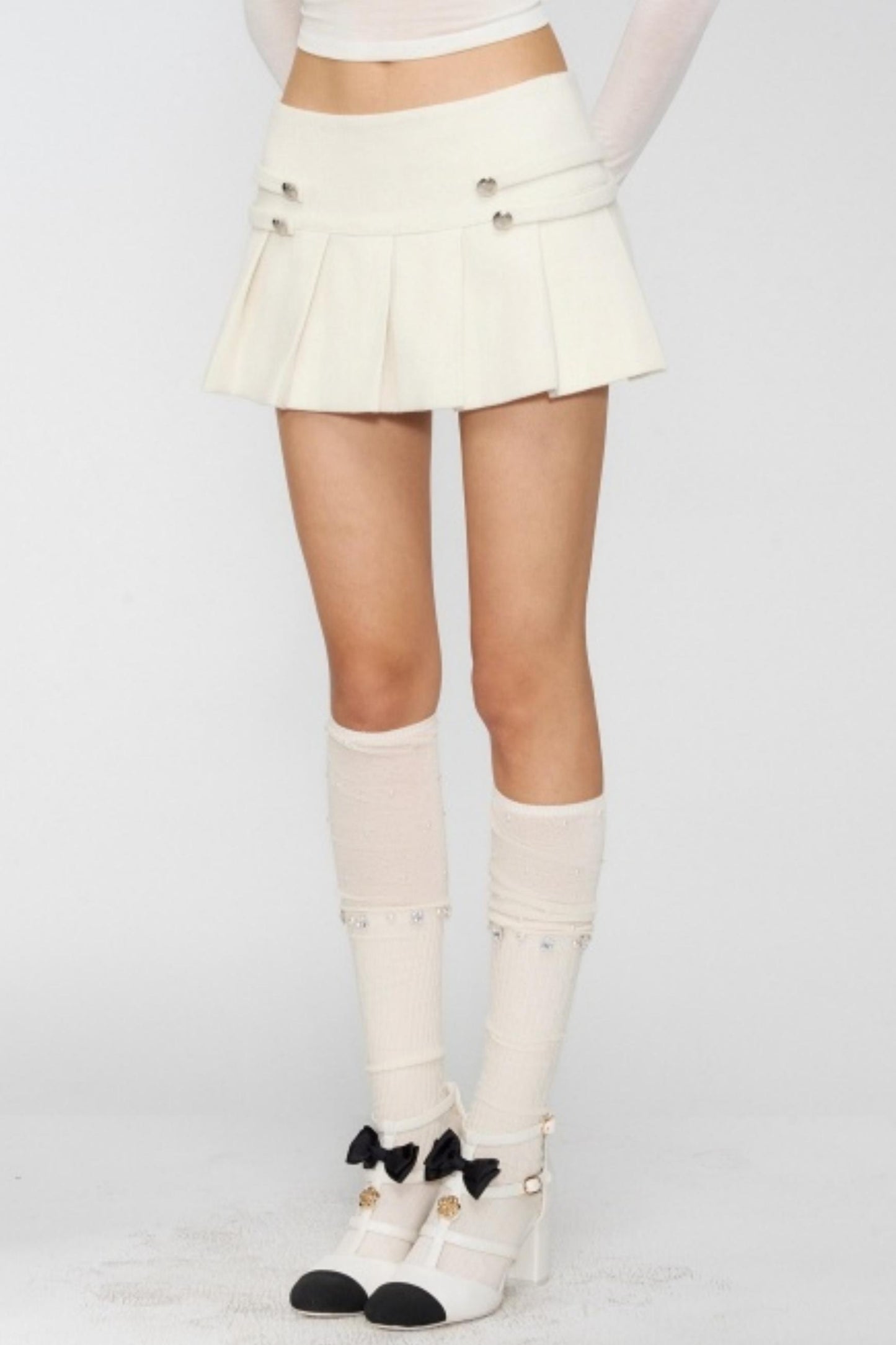 Winter Woolen Pleated Skirt