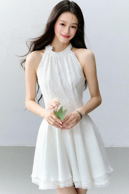 Florales Spitzenkleid mit Pailletten