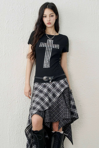 Ghost Girl Cross Pattern Top