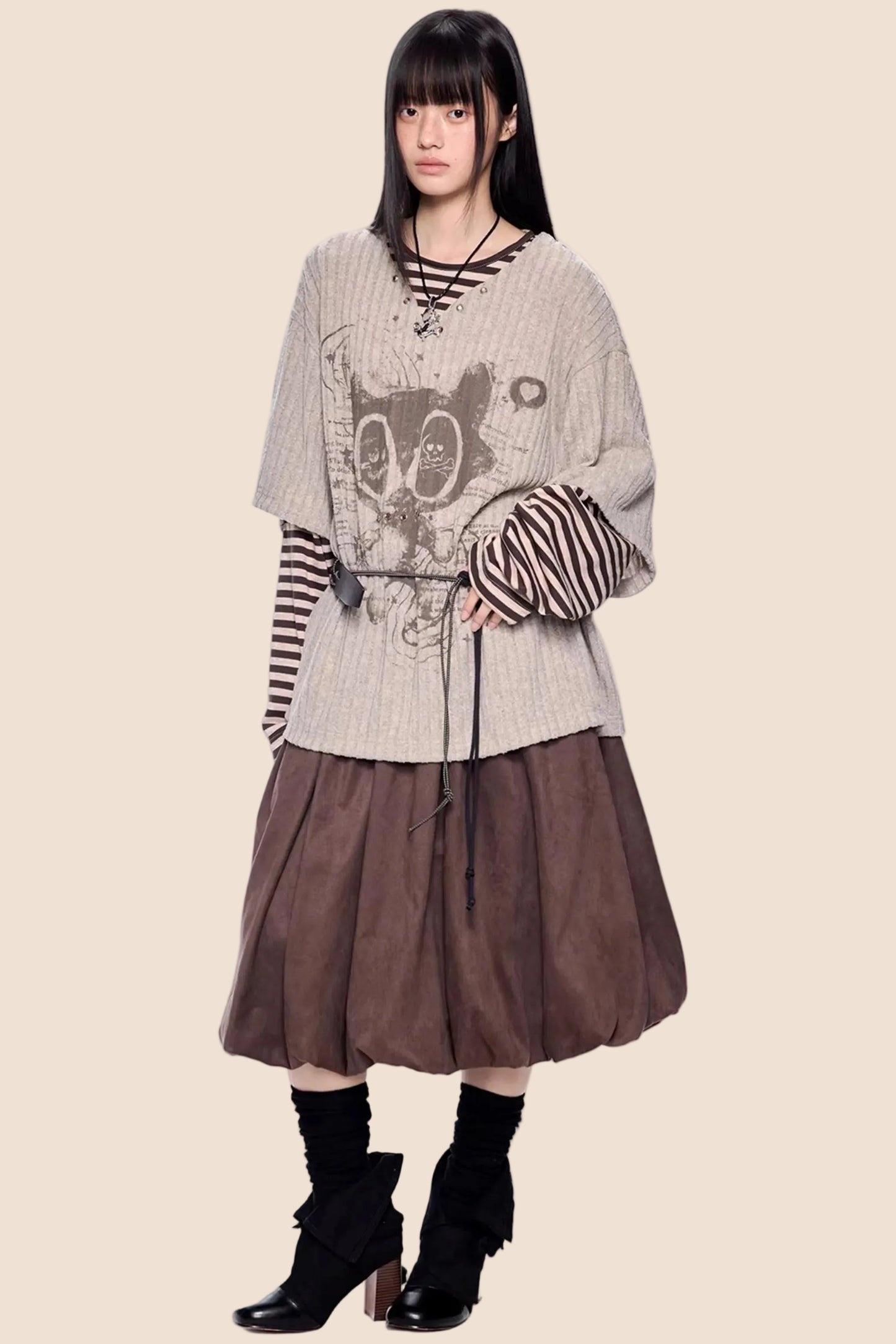 Retro Striped Patchwork Top