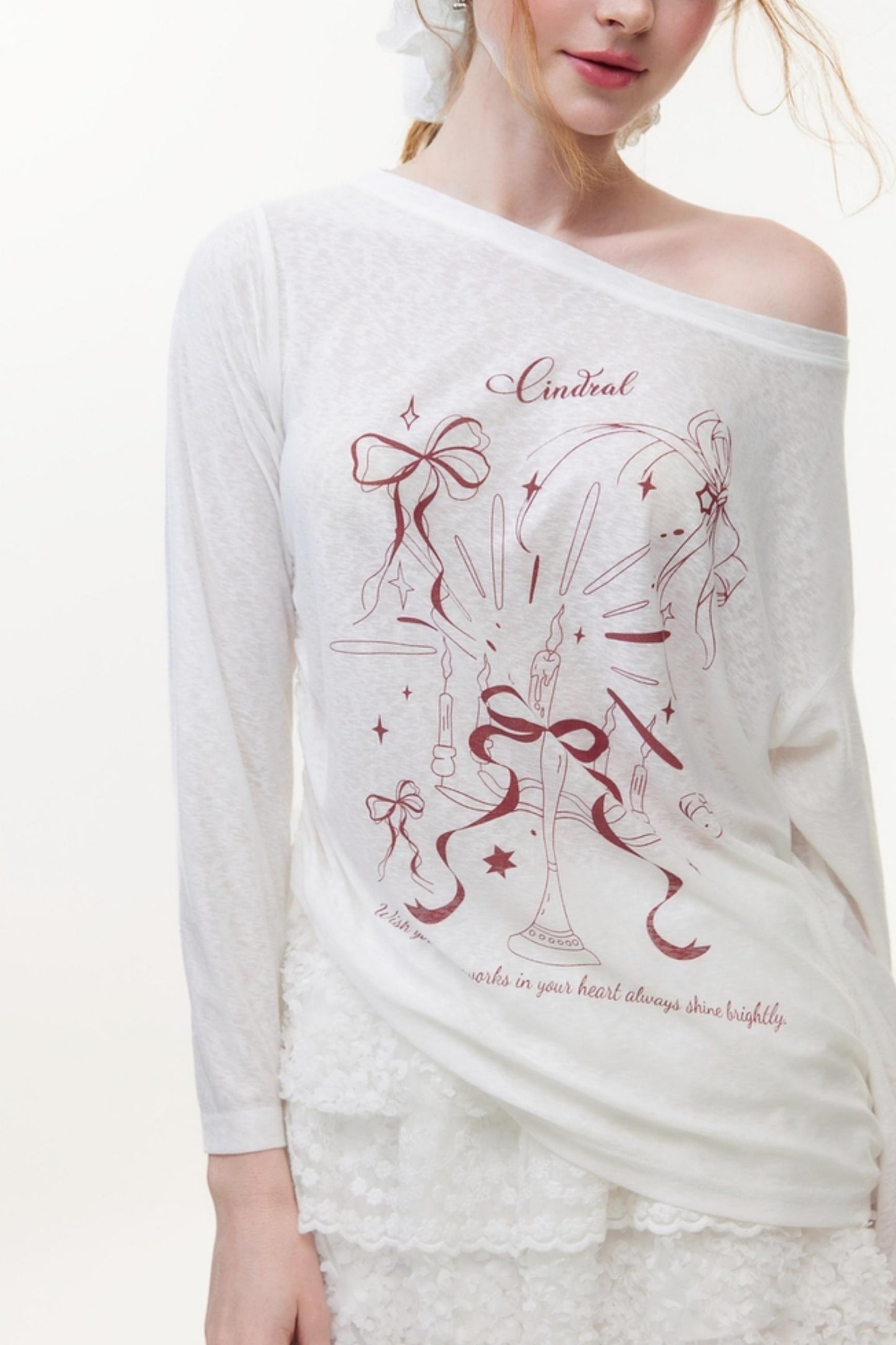 Casual Knit Fabric Graphic T-Shirt