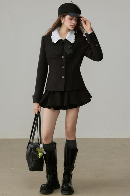 Winter Short Black Jacket