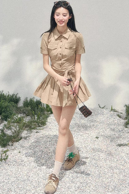 Whispers of Banana Leaves Dress Set