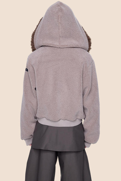 Vintage Polar Fleece Hooded Jacket