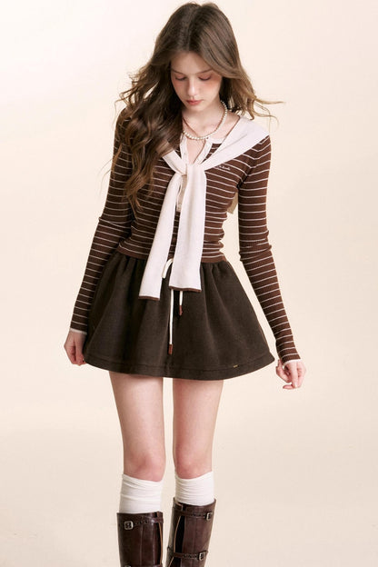 Navycore Wool Blend Knit Top