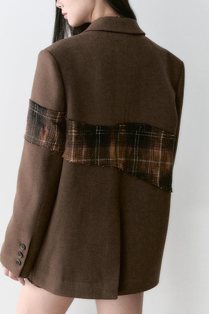 Premium Plaid Wool Jacket