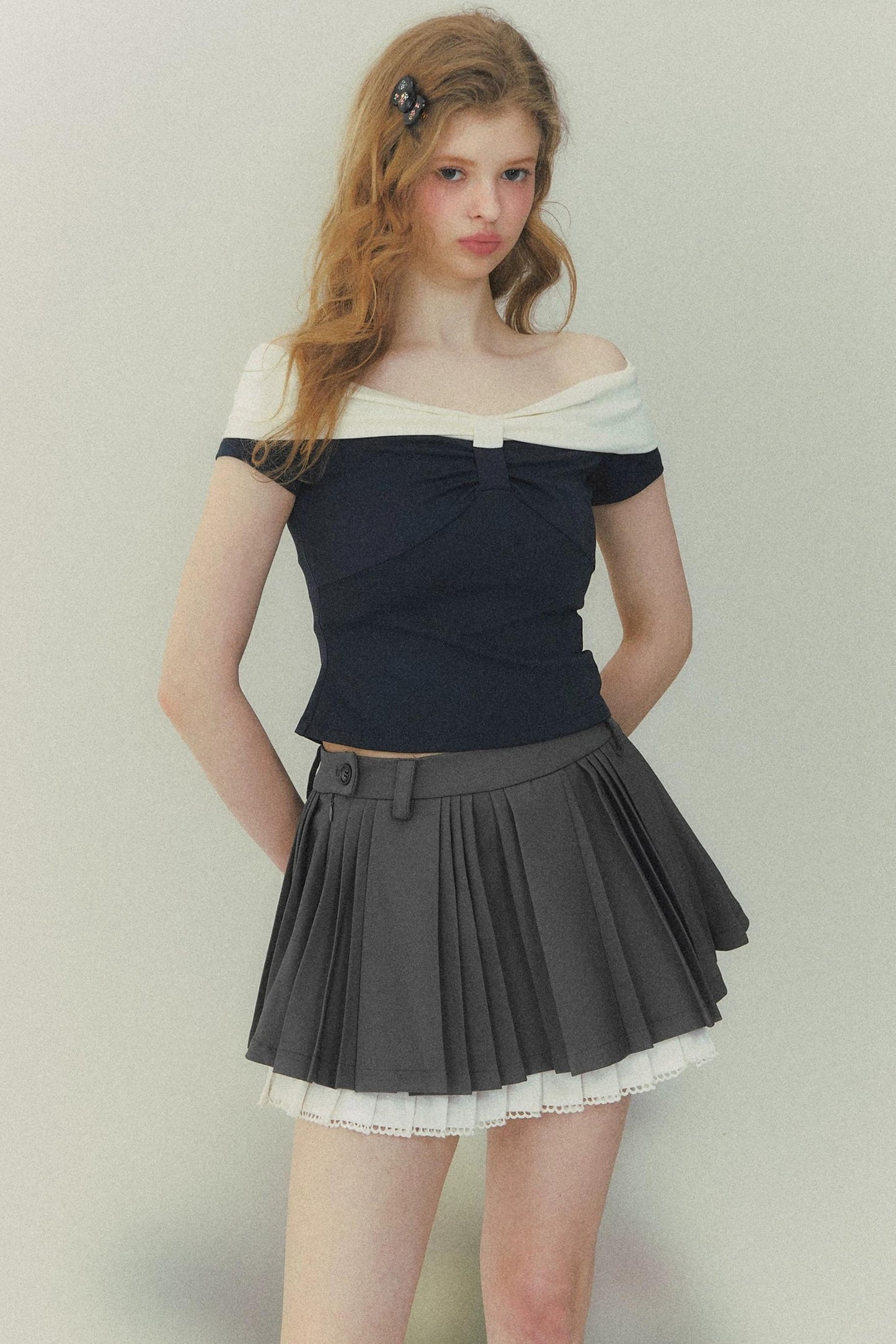 Retro Knit Short Sleeve Top