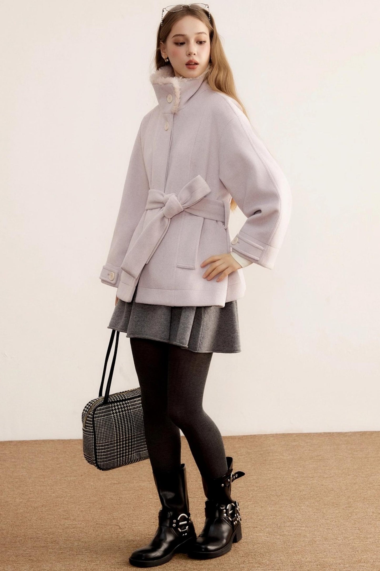Woolen Mid-Length Winter Plush Wool Coat