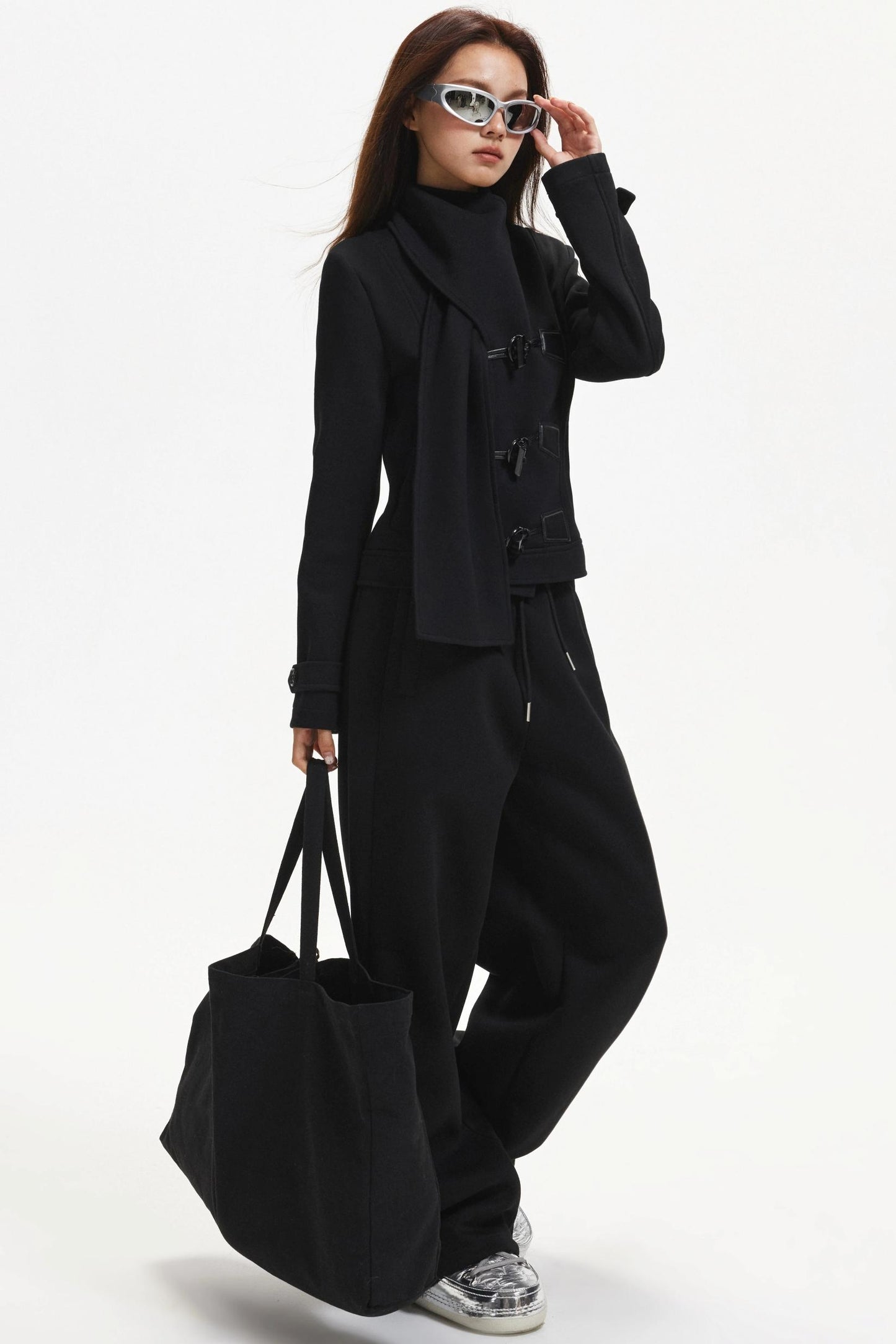 Retro Woolen Scarf Coat