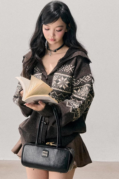 Fair Isle Duffle Cardigan