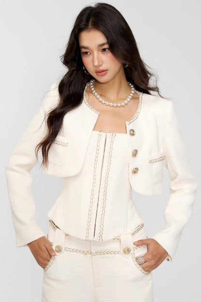 Milk Goose Three-Piece Jacket Set-Up