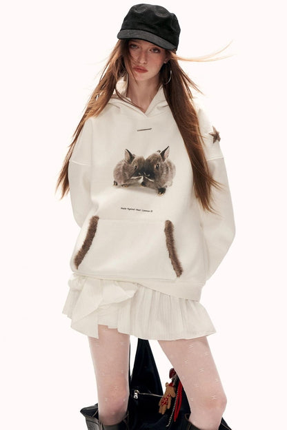 Star Rabbit Hooded Sweatshirt