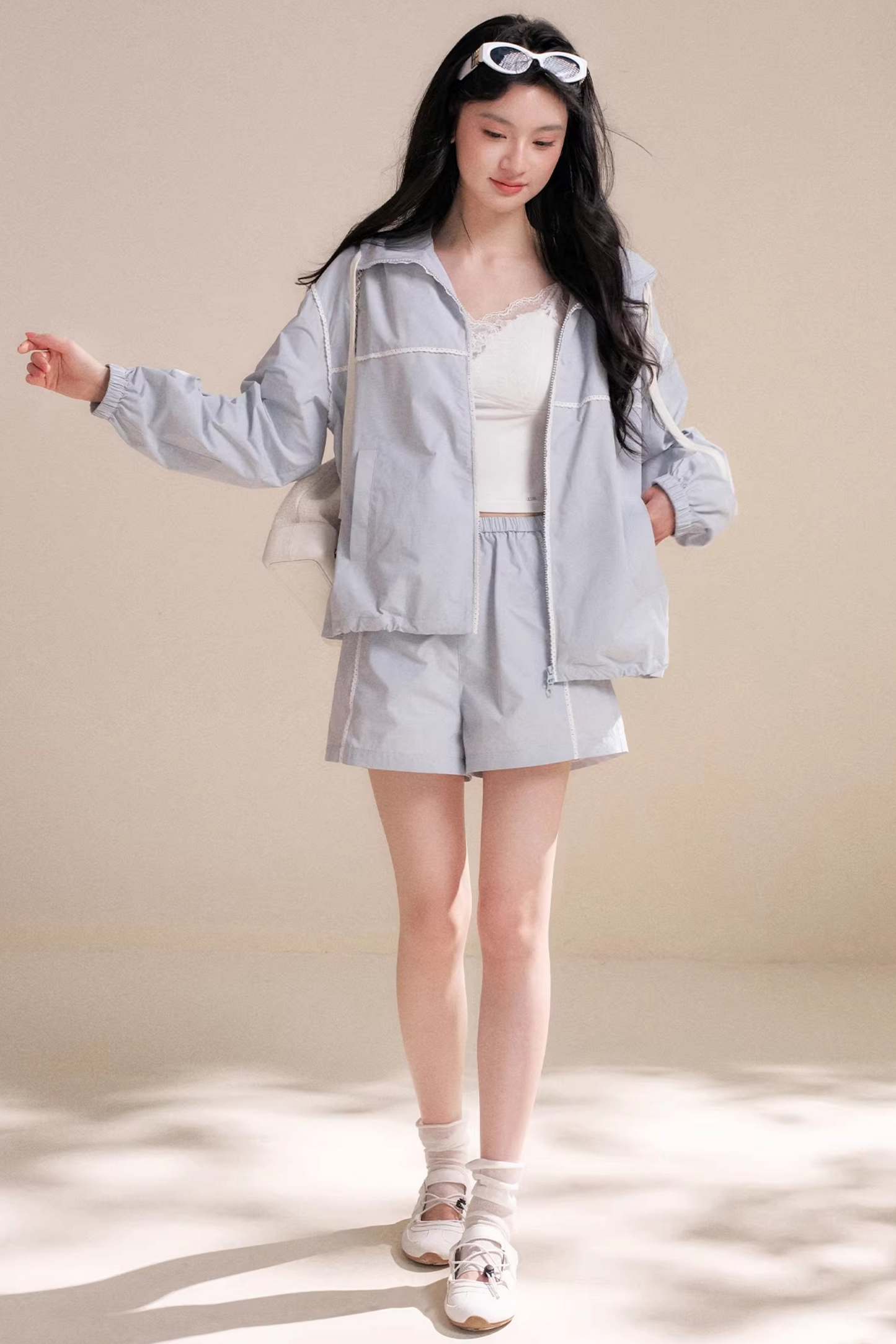스포티크 레이스 후드 재킷 셋업
