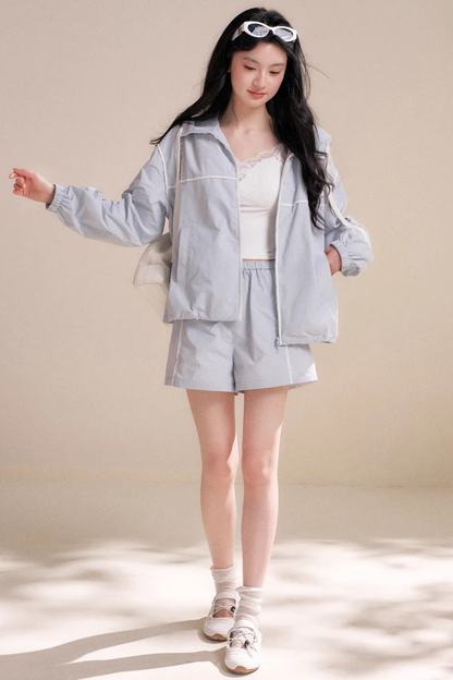 스포티크 레이스 후드 재킷 셋업