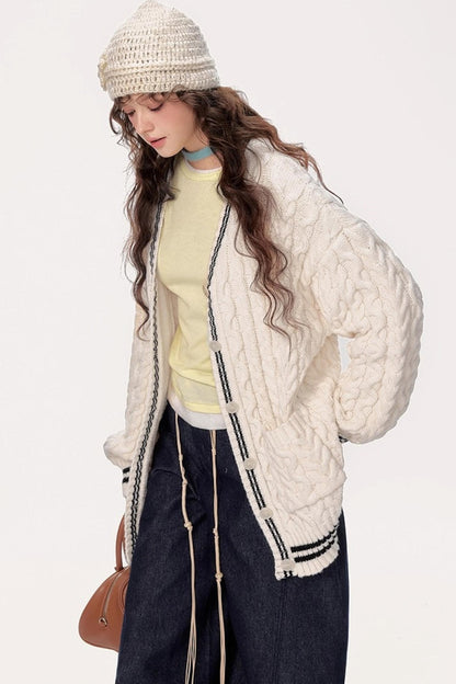 Japanese Knitted V-Neck Sweater