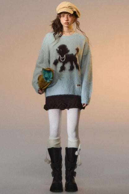 Tsundere Puppy Crewneck Sweater