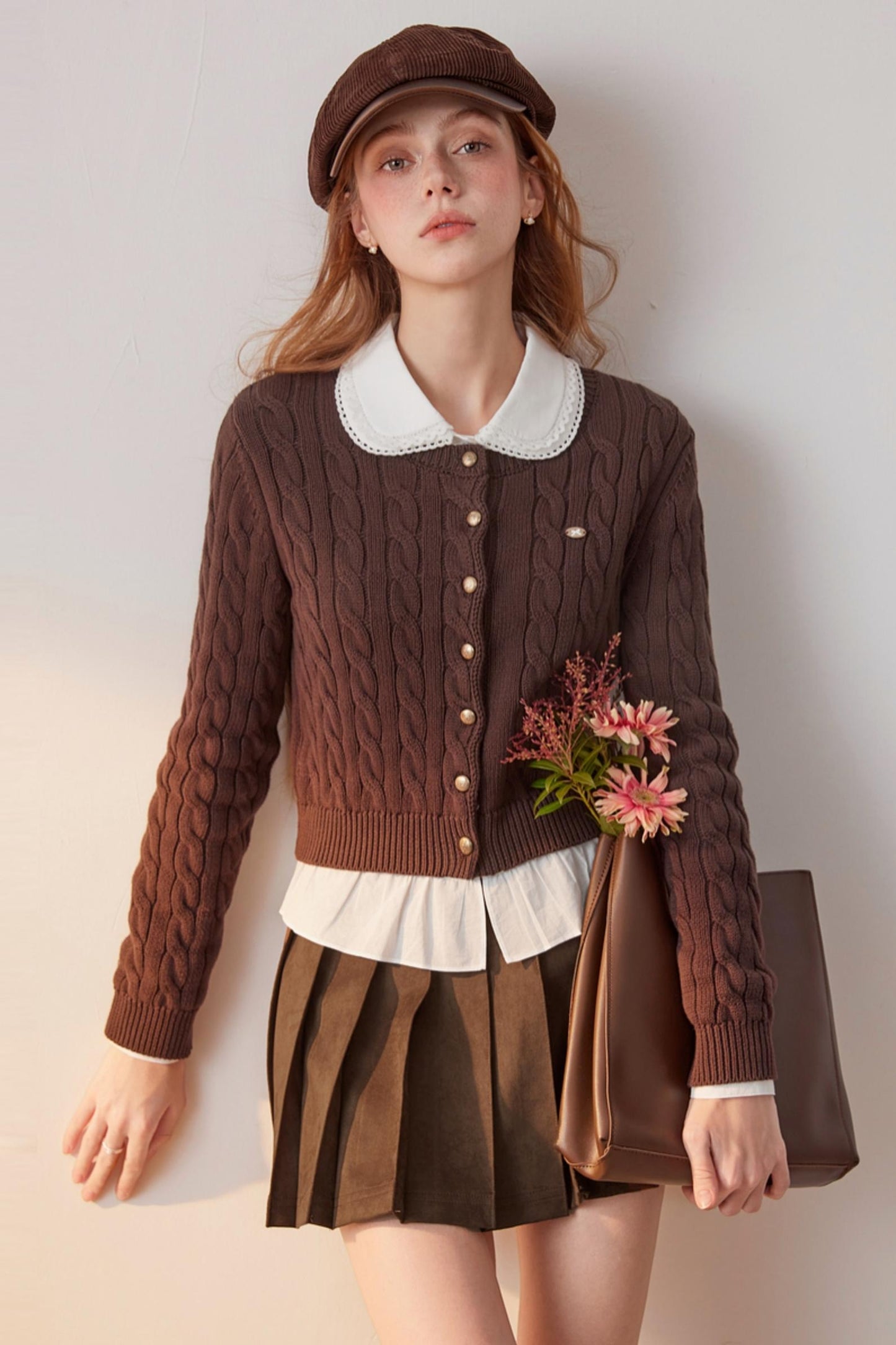 Metal Buckle Knitted Sweater