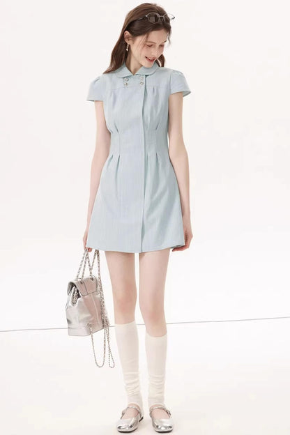 Feminine Faux Denim Dress