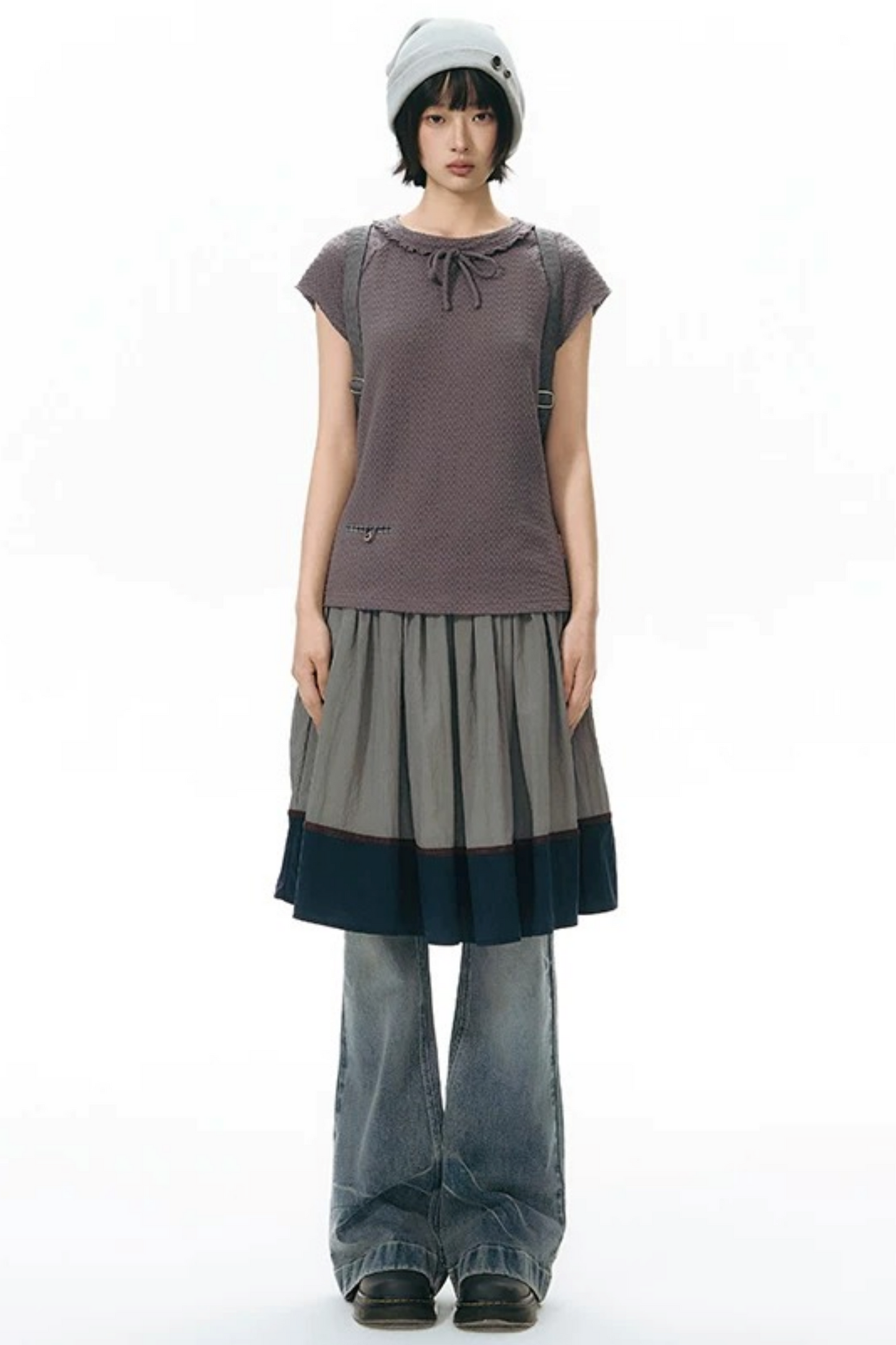 Star Embroidered Flared Pants