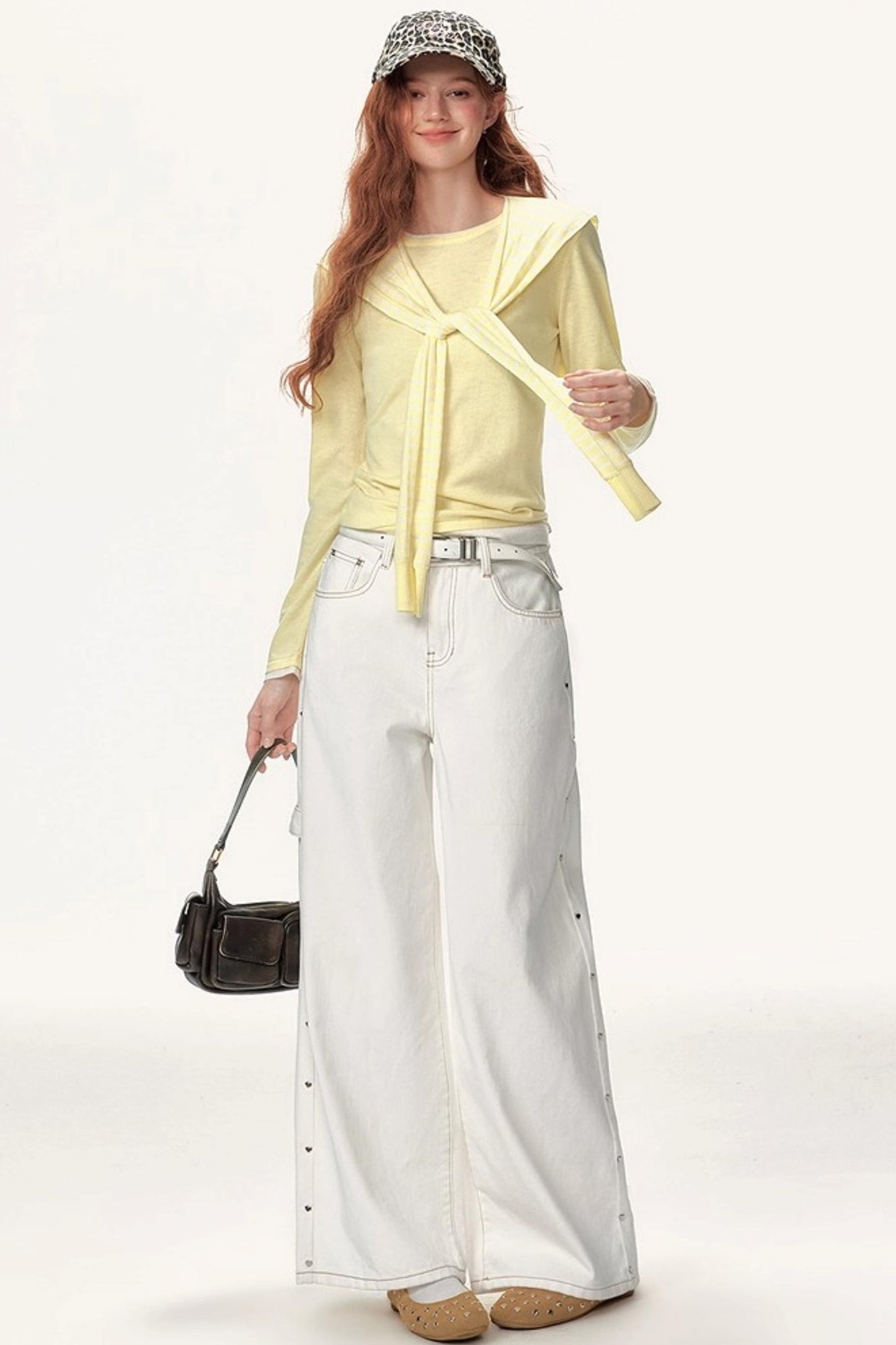 Solid Winter Wide-leg Pants