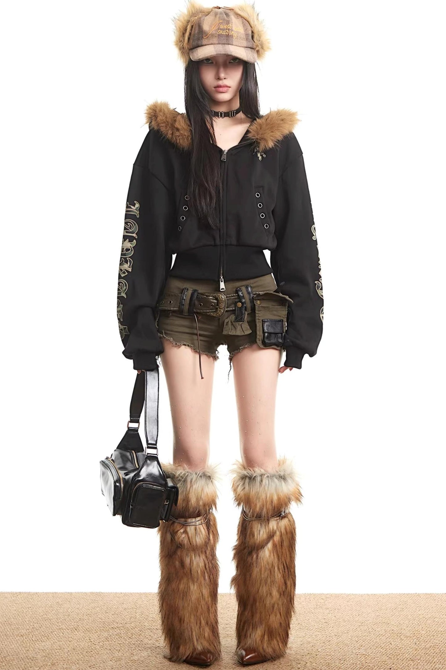 Light Gray Hooded Cardigan Jacket