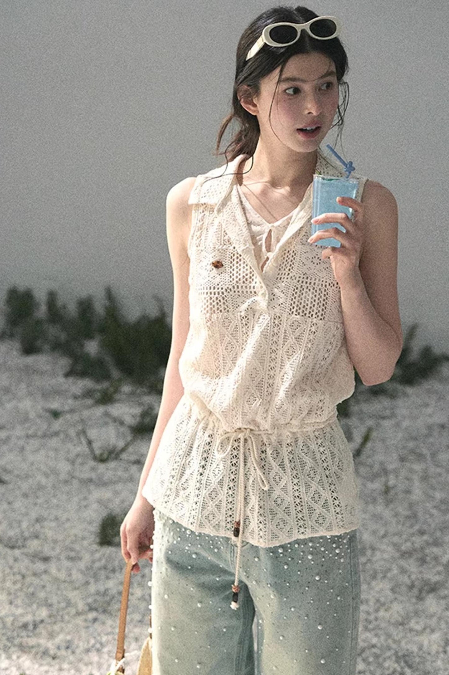 Lace Hollow-Out Summer Top