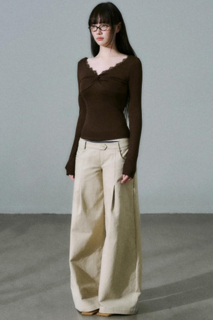 Twisted Lace Wool Top