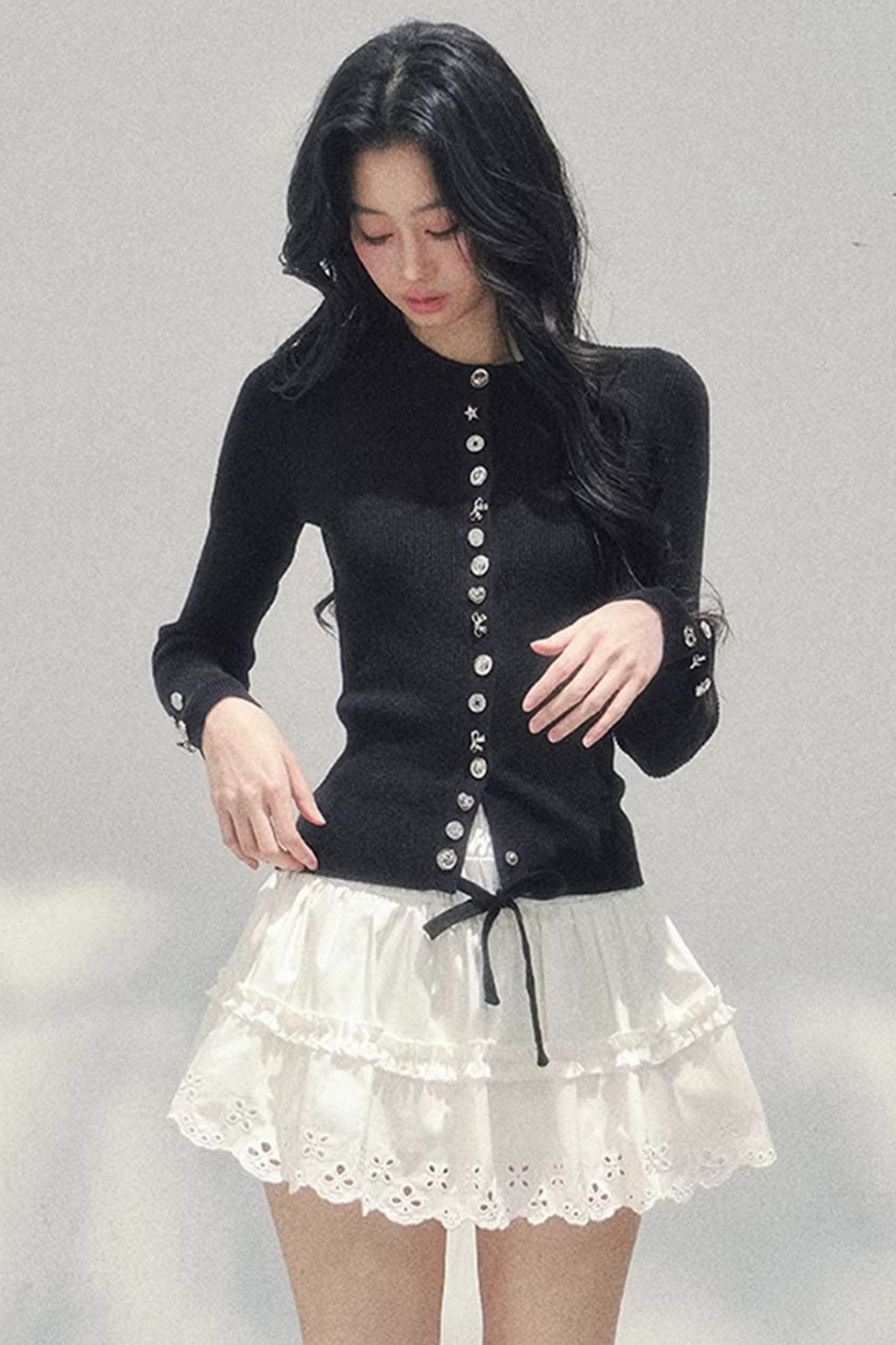 Spring White Half-Skirt