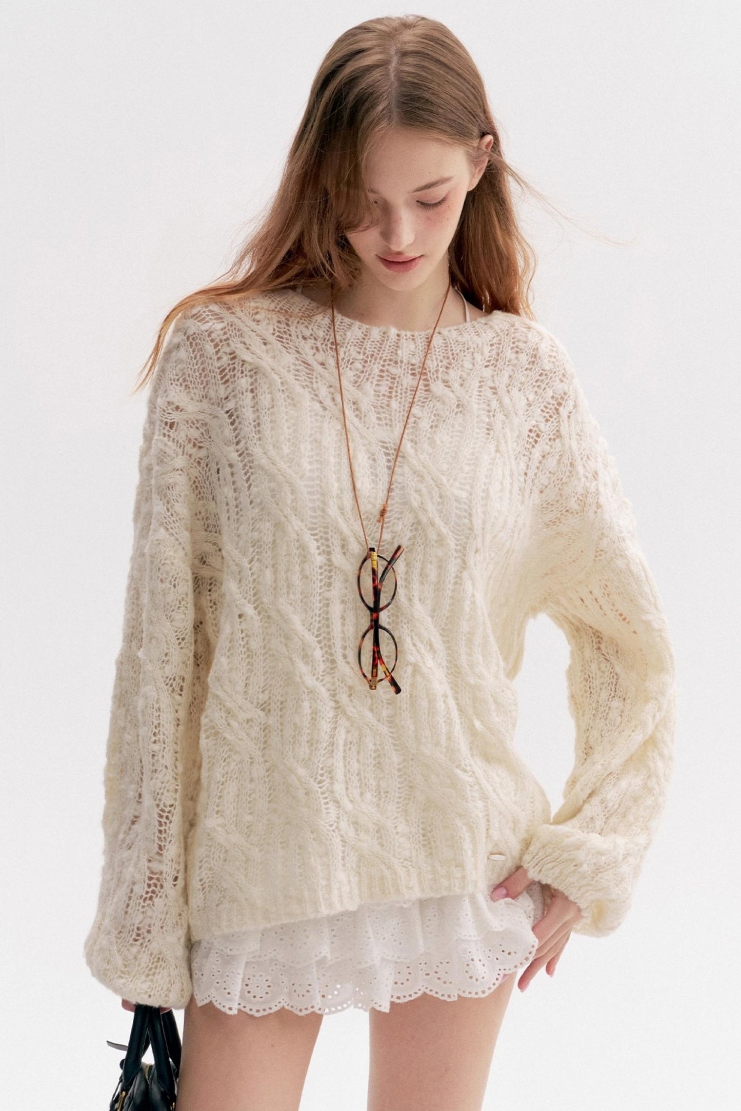 Wool Texture Lazy Loose Sweater