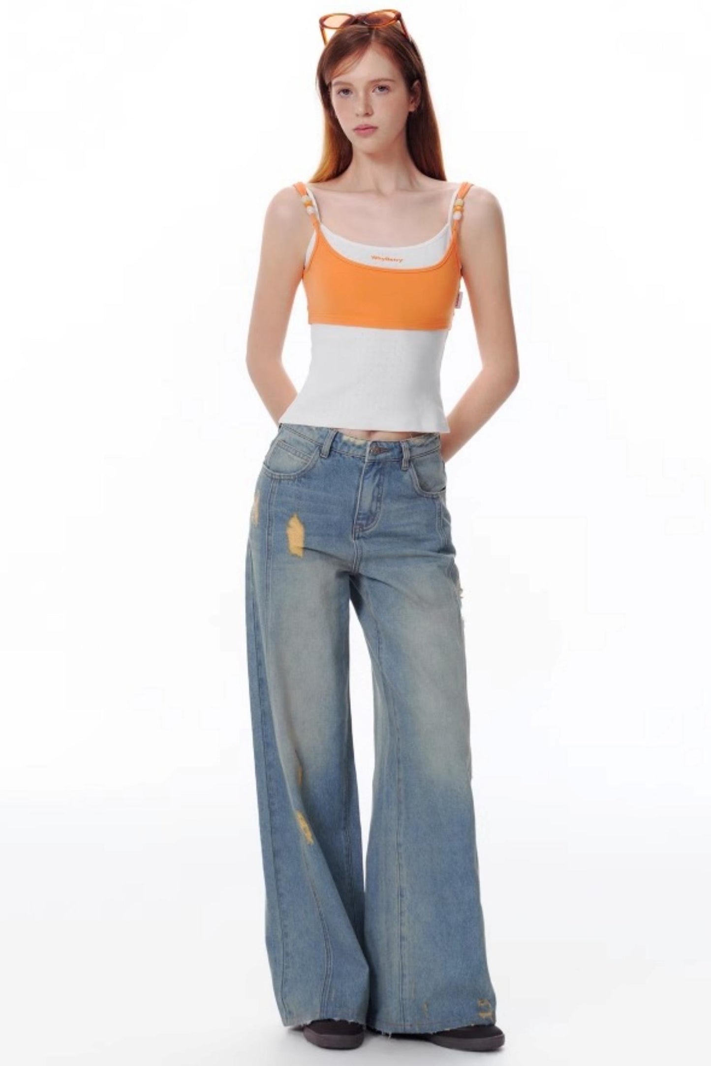 Summer Colorblock Beaded Tank