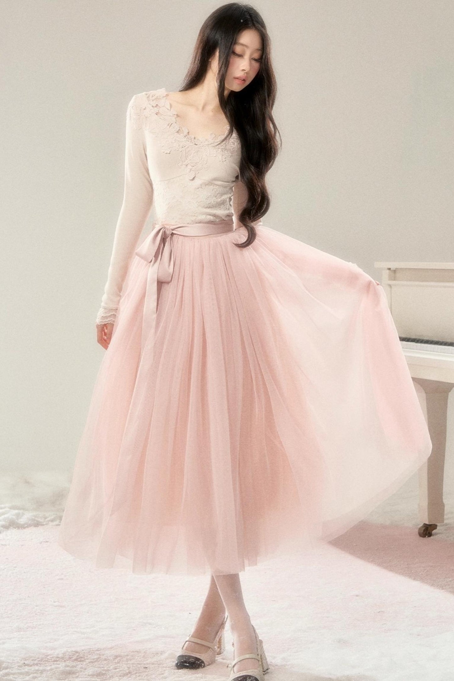 French Noble Lace Dress Set-Up