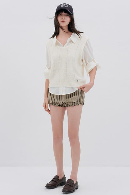 Luxury U-Neck Wool Top