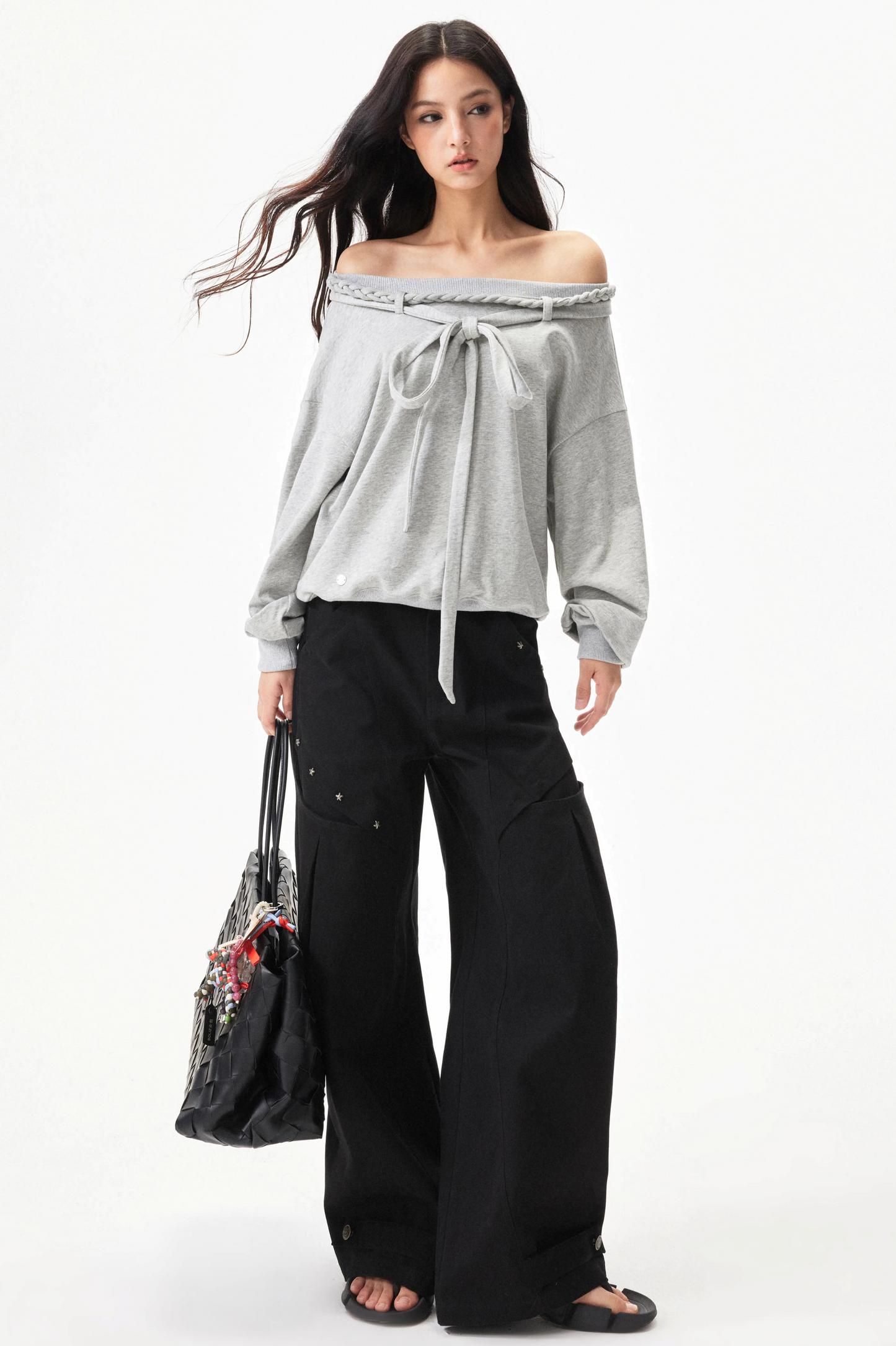 Star Rivet Deconstructed Pants