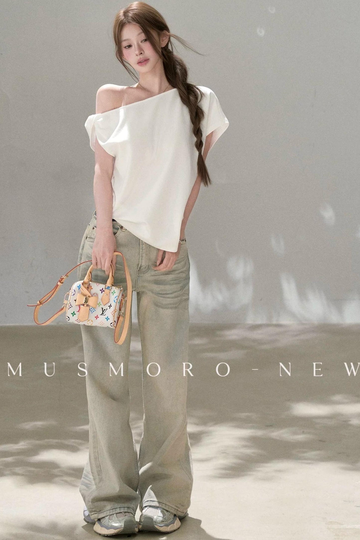 Vintage Washed Wide-Leg Jeans