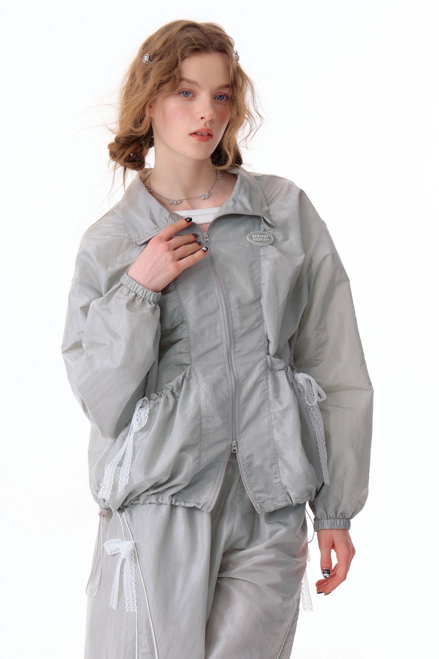 Loose Fit Lace Jacket