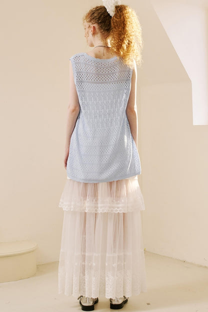 Chic Crochet Knit Top