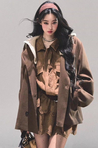 Minimalist Hooded Blazer