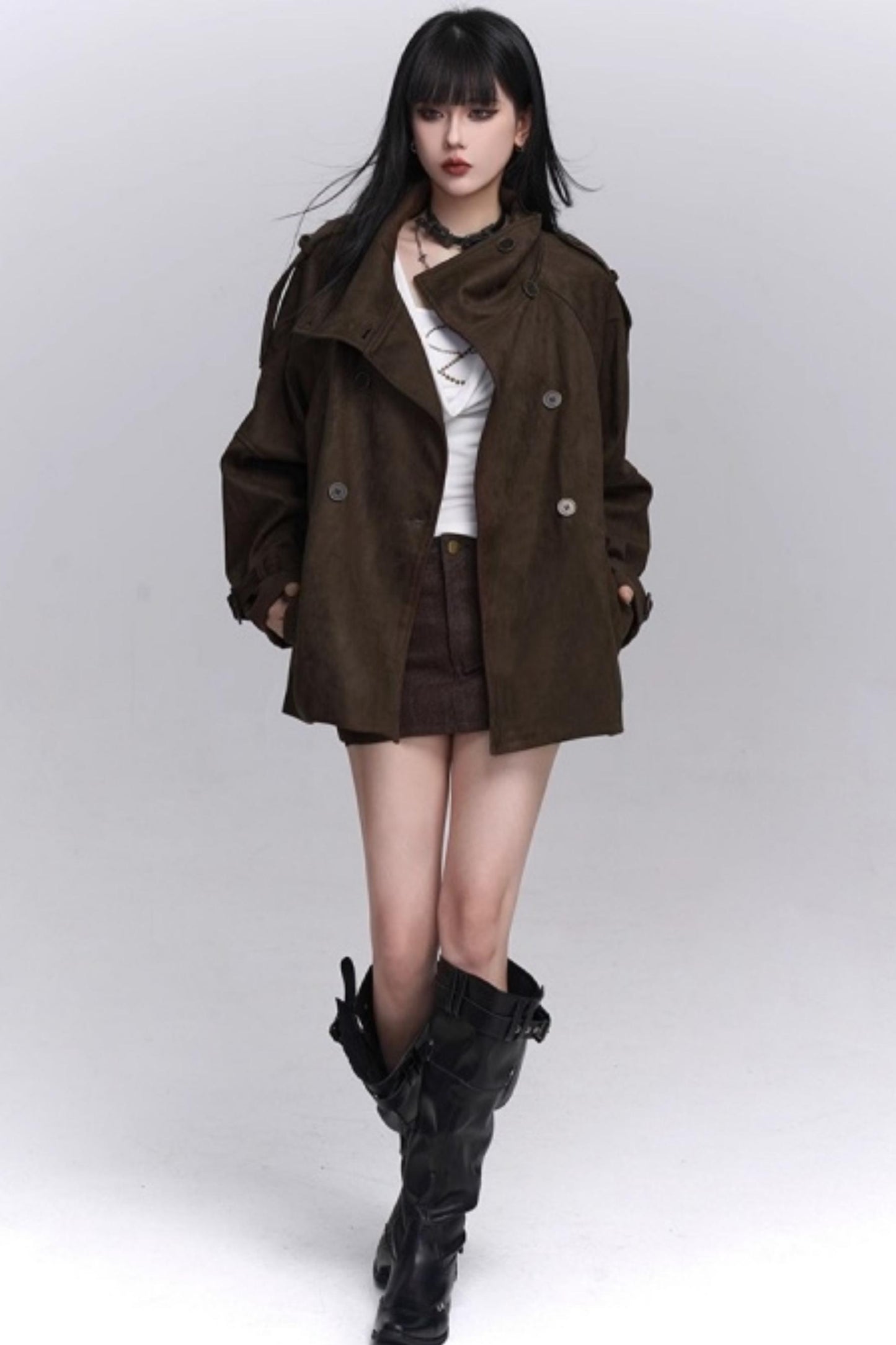 Brown Suede Autumn Jacket