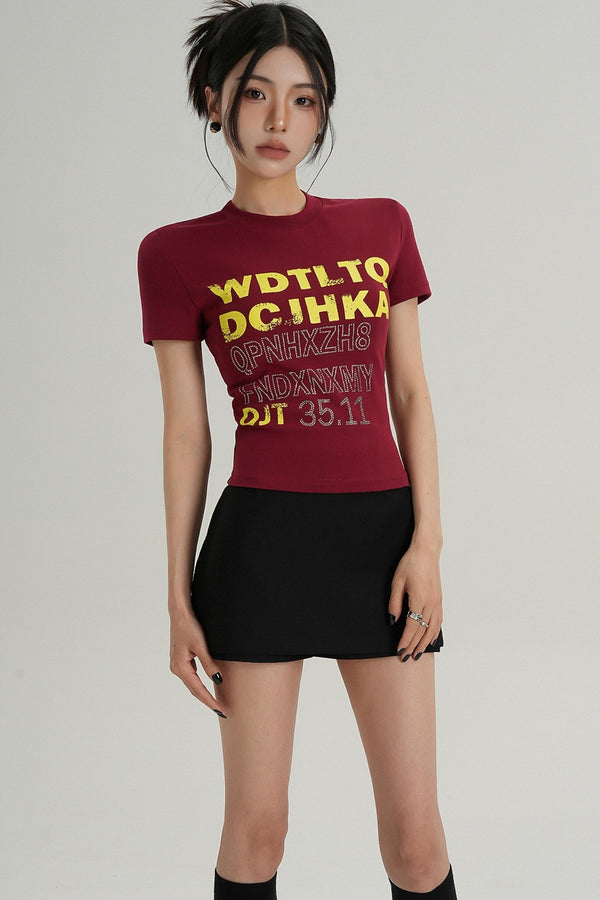 Trendy Short Sleeve Graphic Tee