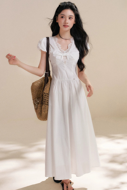 Lace Patchwork A-Line Dress