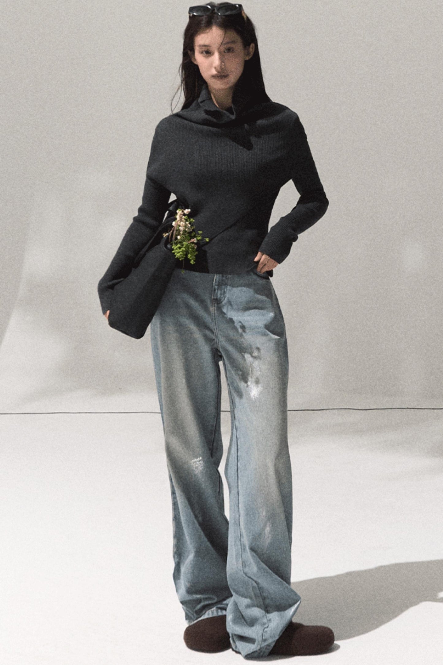 Moonlit Wool Knit Sweater