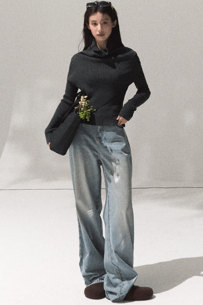 Moonlit Wool Knit Sweater